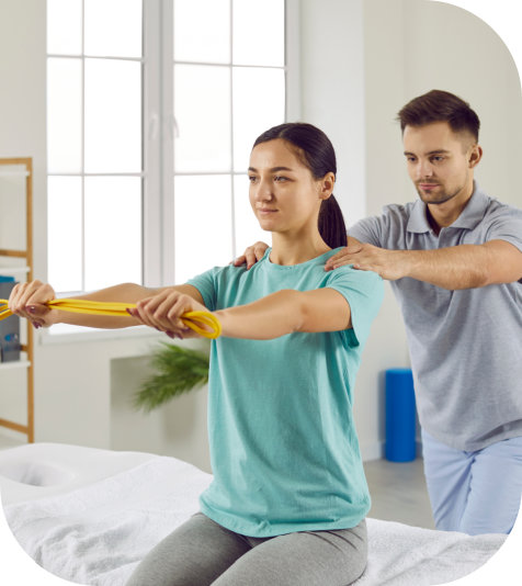 two person doing an exercise